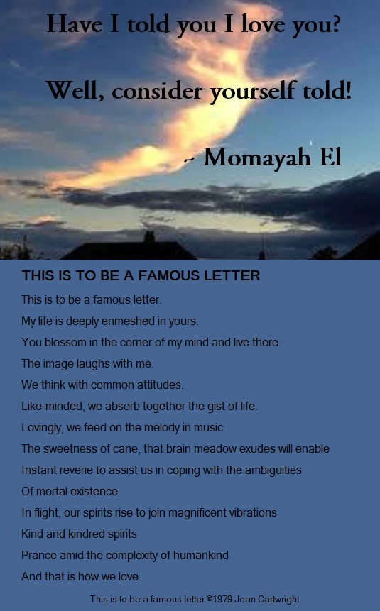 have I told you I love you - famous letter - momayah el